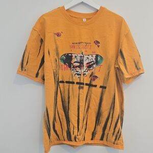 Travis Scott Orange Tie-Dye Butterfly Skull Tee